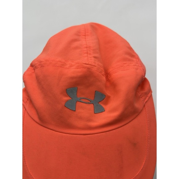 Under Armour Women Free Fit Hat Adjustable Running Hike Golf Cap UA Neon Orange - Picture 2 of 8